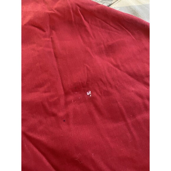 Quilted Christmas Tree Skirt Reversible Patchwork Chenille Velvet VTG - Picture 7 of 7